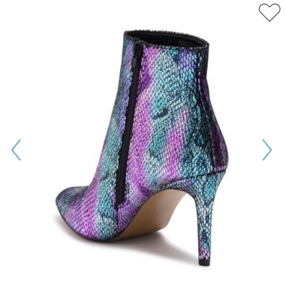 Betsy Johnson Albaa Colored Snakeskin Booties